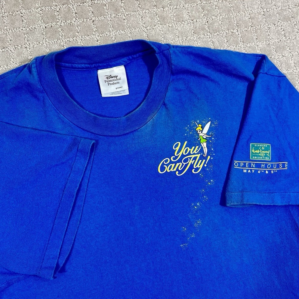 VTG 1996 Walt Disney Classic Collection Open House Tinker Bell Fairy Tshirt XL